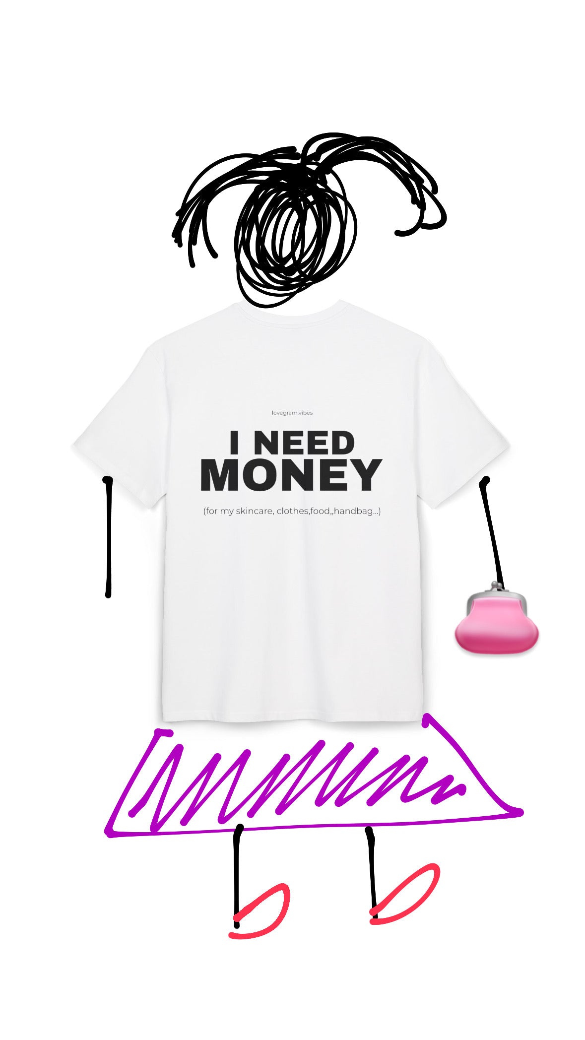 I NEED MONEY TRIČKO ONA