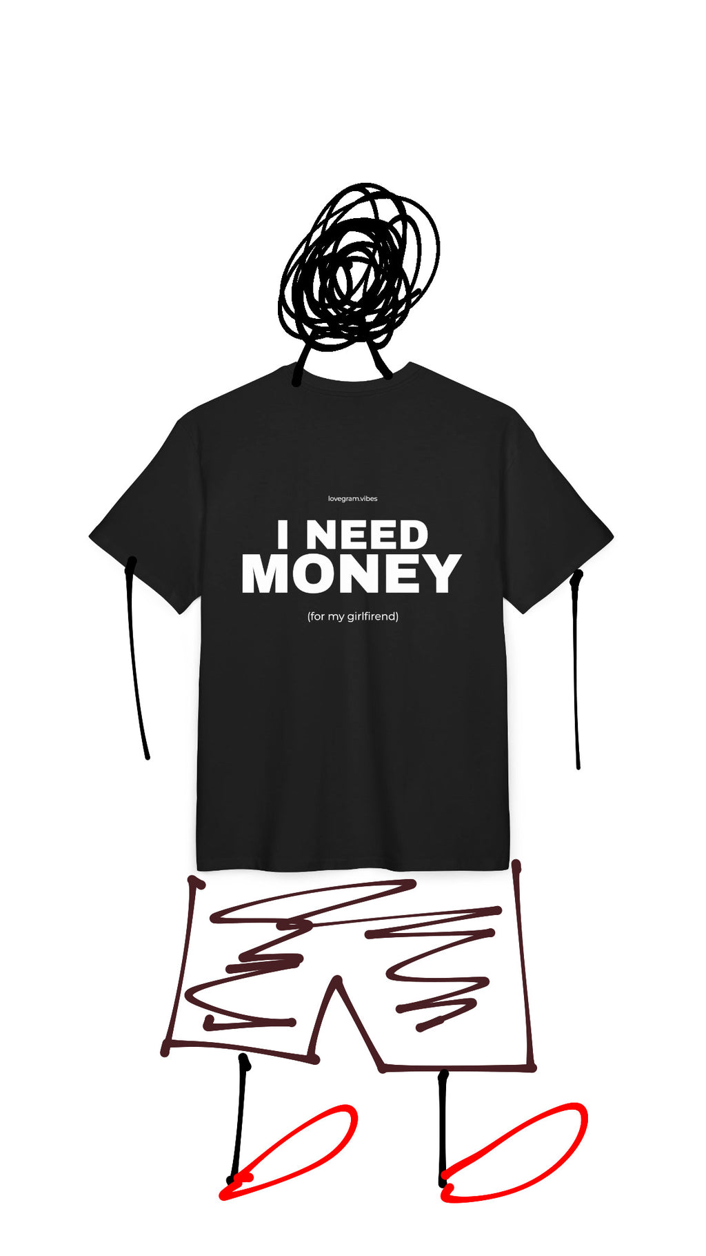 I NEED MONEY TRIČKO ON